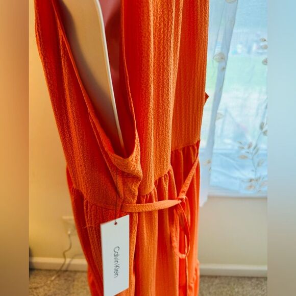 Calvin Klein Dress NWT size 10 in Orange - Picture 5 of 13